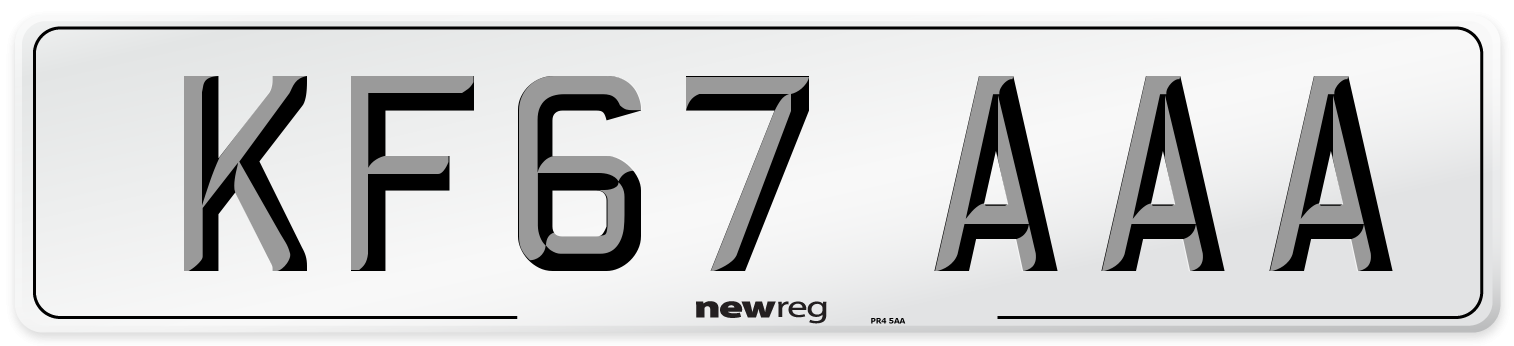 KF67 AAA Number Plate from New Reg